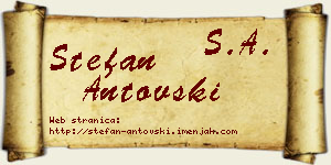 Stefan Antovski vizit kartica